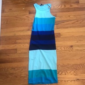 Express blue stripe dress